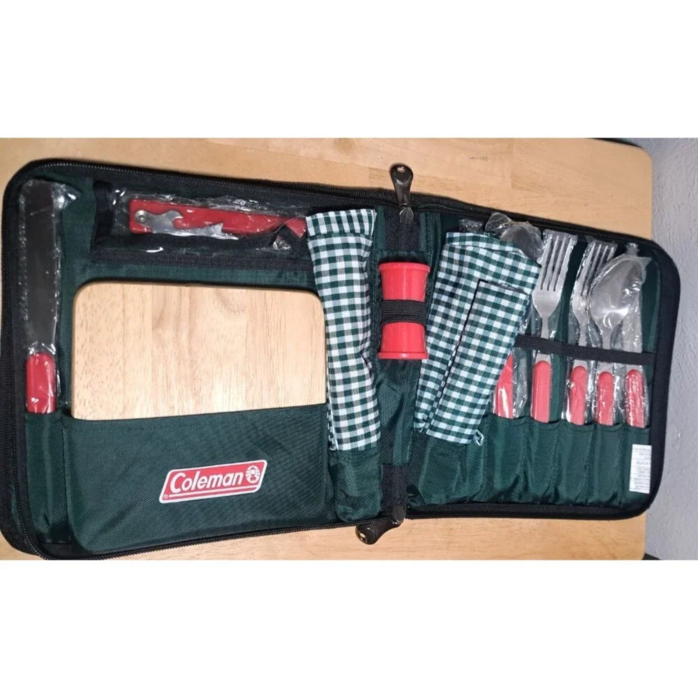 Coleman Picnic Set Service for 2 New Camping Hiking Travel Outdoors